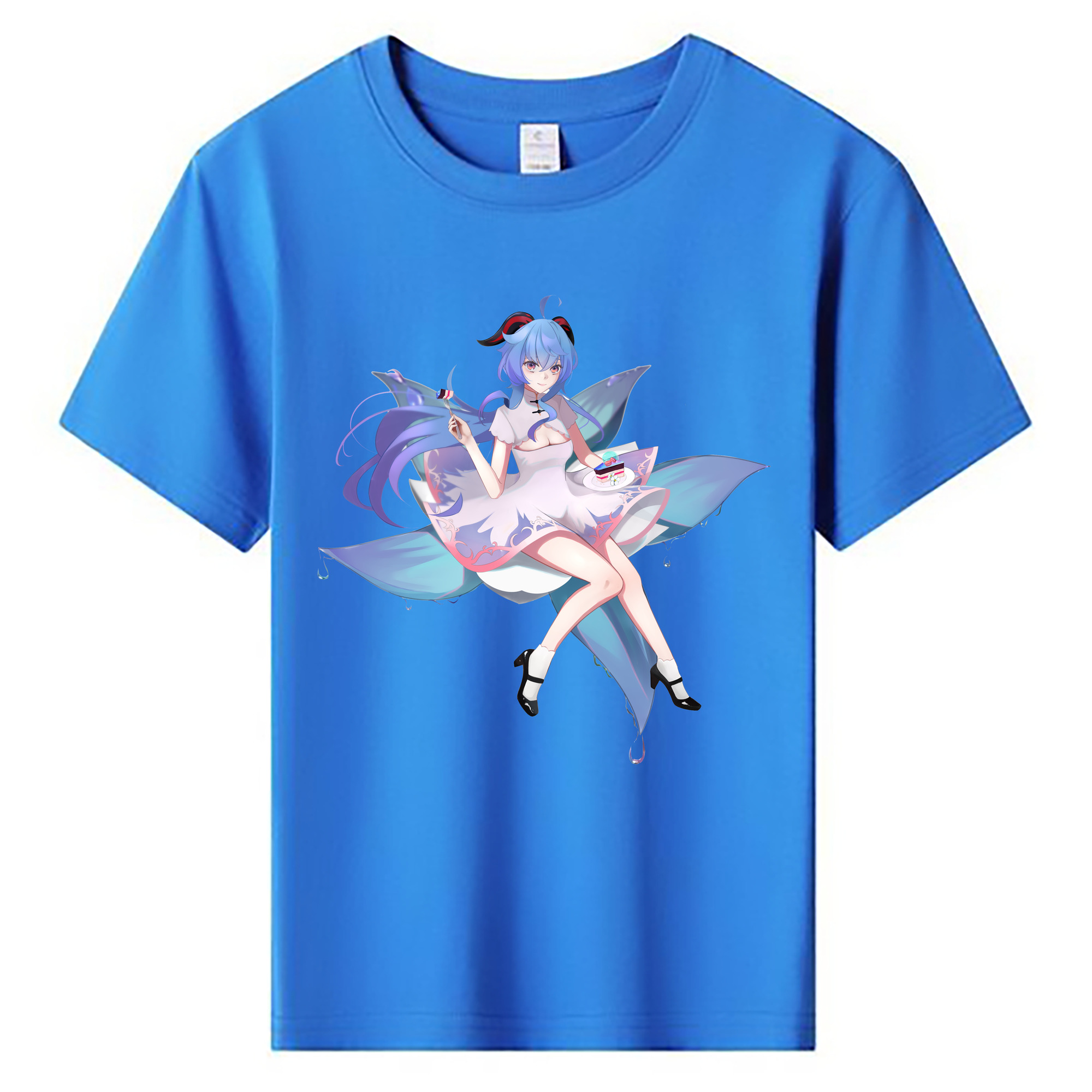 げんし神 甘雨 かんう genshin Ganyu 綿100％キッズTシャツ（フロントプリント）
